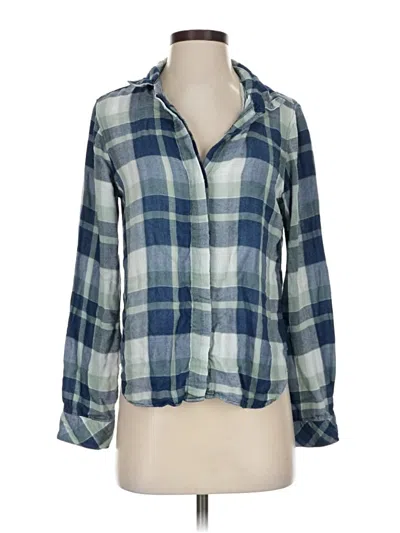 Pre-owned Bella Dahl Long Sleeve Blouse In Blue