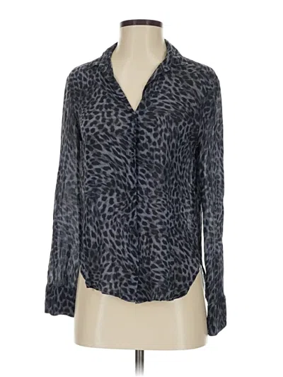 Pre-owned Bella Dahl Long Sleeve Blouse In Blue