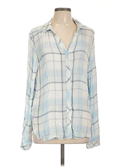 Pre-owned Bella Dahl Long Sleeve Blouse In Blue