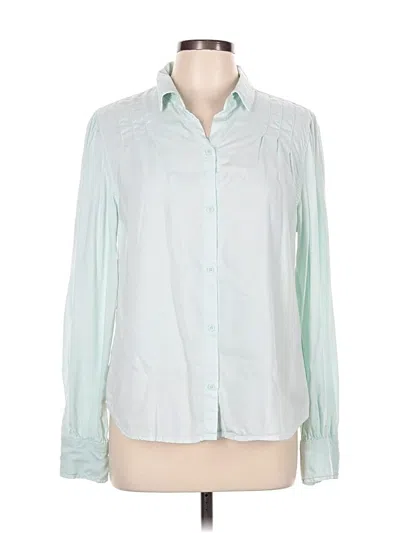 Pre-owned Bella Dahl Long Sleeve Blouse In Blue