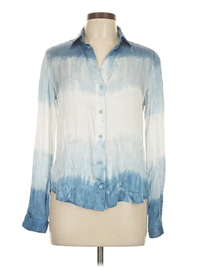 Pre-owned Bella Dahl Long Sleeve Blouse In Blue
