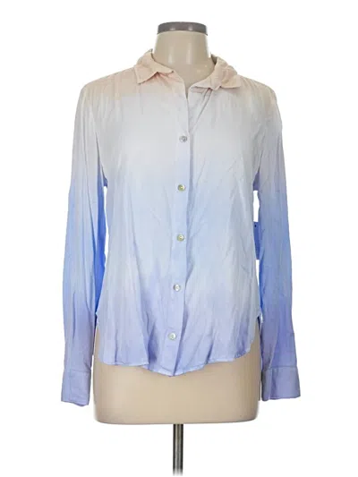 Pre-owned Bella Dahl Long Sleeve Blouse In Blue
