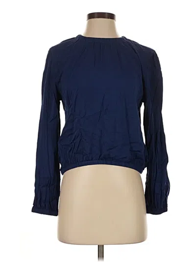 Pre-owned Bella Dahl Long Sleeve Blouse In Blue