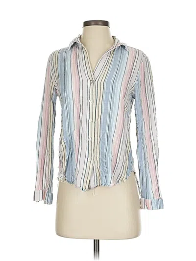Pre-owned Bella Dahl Long Sleeve Blouse In Blue