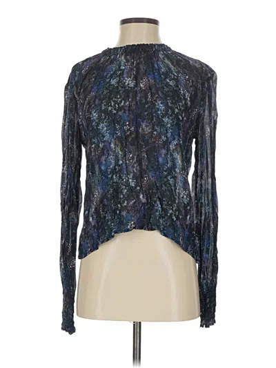 Pre-owned Bella Dahl Long Sleeve Blouse In Blue
