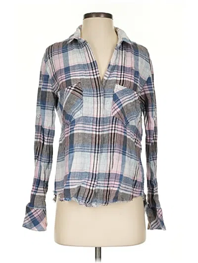 Pre-owned Bella Dahl Long Sleeve Blouse In Blue
