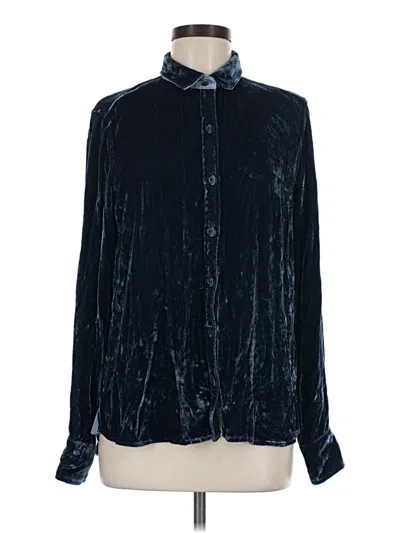 Pre-owned Bella Dahl Long Sleeve Blouse In Blue