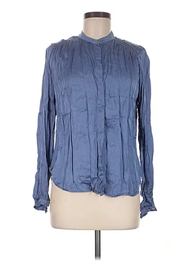 Pre-owned Bella Dahl Long Sleeve Blouse In Blue
