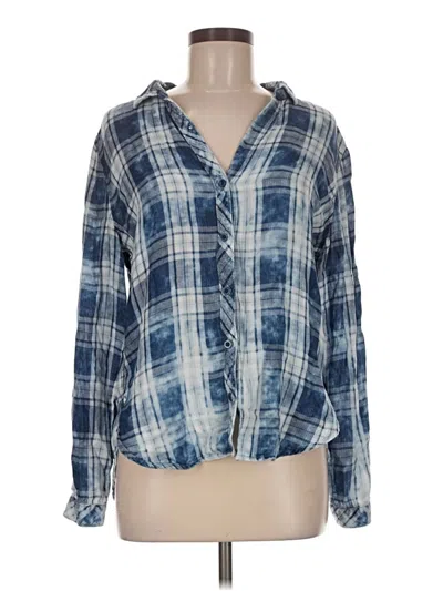 Pre-owned Bella Dahl Long Sleeve Blouse In Blue