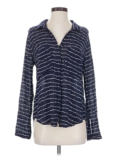 Pre-owned Bella Dahl Long Sleeve Blouse In Blue