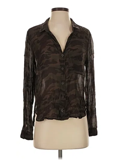 Pre-owned Bella Dahl Long Sleeve Blouse In Brown