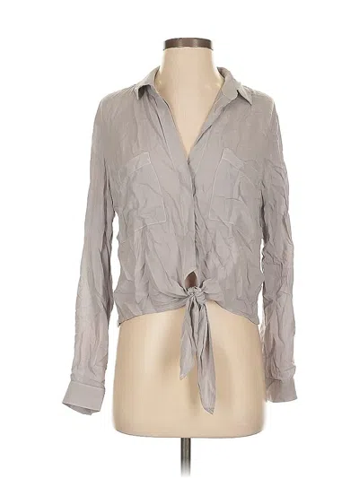 Pre-owned Bella Dahl Long Sleeve Blouse In Gray