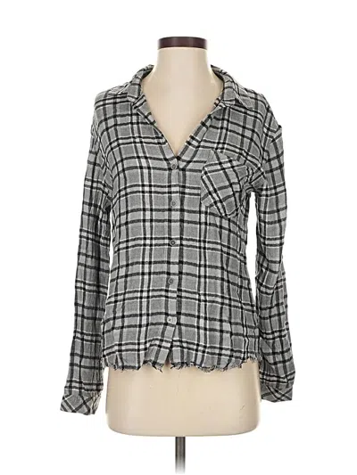 Pre-owned Bella Dahl Long Sleeve Blouse In Gray