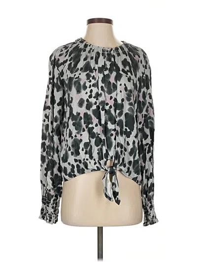 Pre-owned Bella Dahl Long Sleeve Blouse In Gray