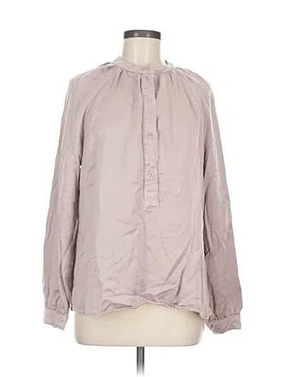 Pre-owned Bella Dahl Long Sleeve Blouse In Gray