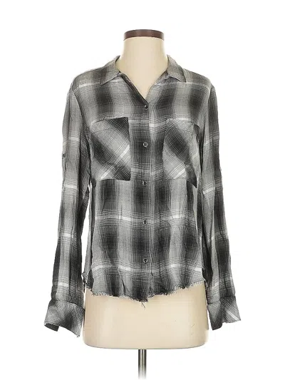 Pre-owned Bella Dahl Long Sleeve Blouse In Gray