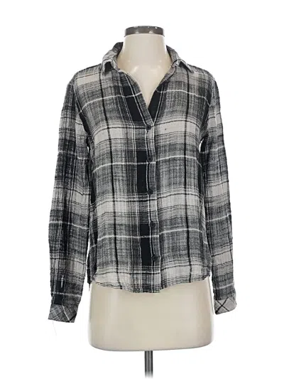 Pre-owned Bella Dahl Long Sleeve Blouse In Gray