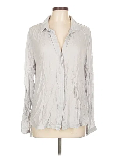 Pre-owned Bella Dahl Long Sleeve Blouse In Gray