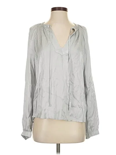 Pre-owned Bella Dahl Long Sleeve Blouse In Gray