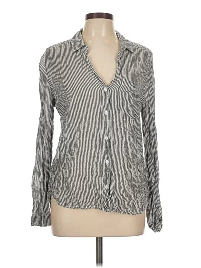 Pre-owned Bella Dahl Long Sleeve Blouse In Gray