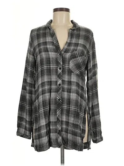 Pre-owned Bella Dahl Long Sleeve Blouse In Gray