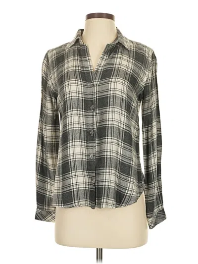 Pre-owned Bella Dahl Long Sleeve Blouse In Gray