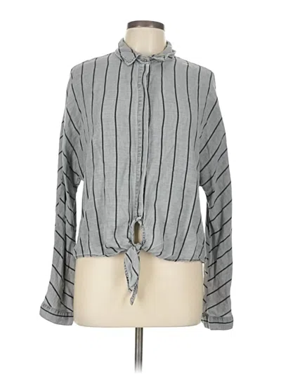 Pre-owned Bella Dahl Long Sleeve Blouse In Gray