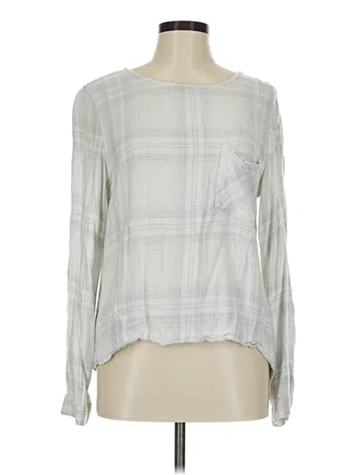 Pre-owned Bella Dahl Long Sleeve Blouse In Gray