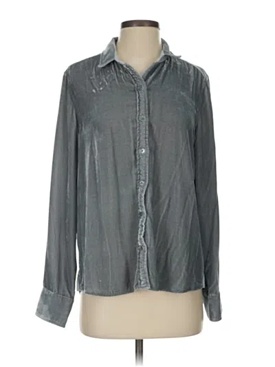 Pre-owned Bella Dahl Long Sleeve Blouse In Gray