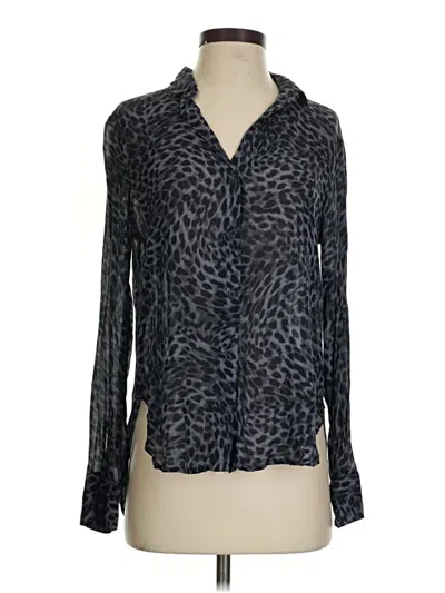 Pre-owned Bella Dahl Long Sleeve Blouse In Gray
