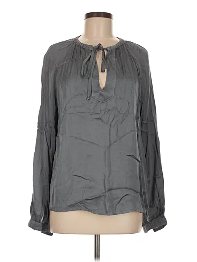 Pre-owned Bella Dahl Long Sleeve Blouse In Gray