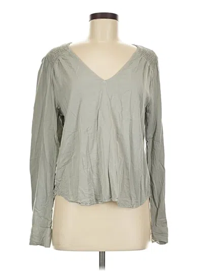 Pre-owned Bella Dahl Long Sleeve Blouse In Gray