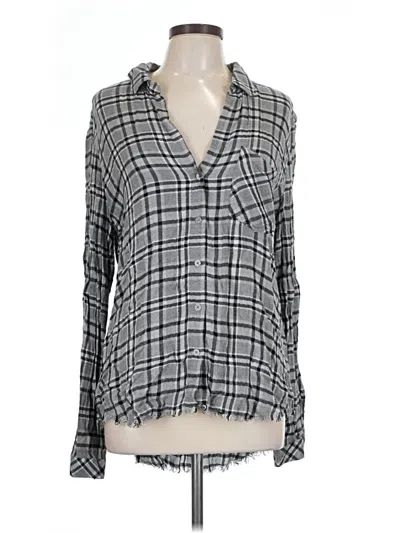 Pre-owned Bella Dahl Long Sleeve Blouse In Gray