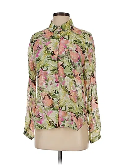 Pre-owned Bella Dahl Long Sleeve Blouse In Green