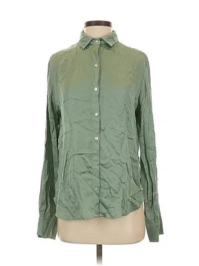 Pre-owned Bella Dahl Long Sleeve Blouse In Green