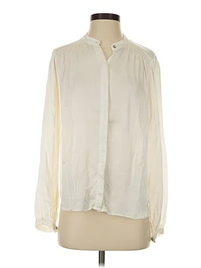 Pre-owned Bella Dahl Long Sleeve Blouse In Ivory