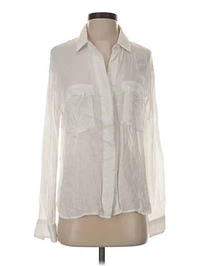 Pre-owned Bella Dahl Long Sleeve Blouse In Ivory