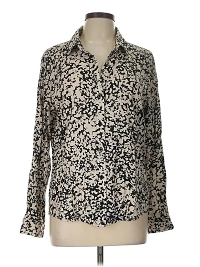 Pre-owned Bella Dahl Long Sleeve Blouse In Ivory