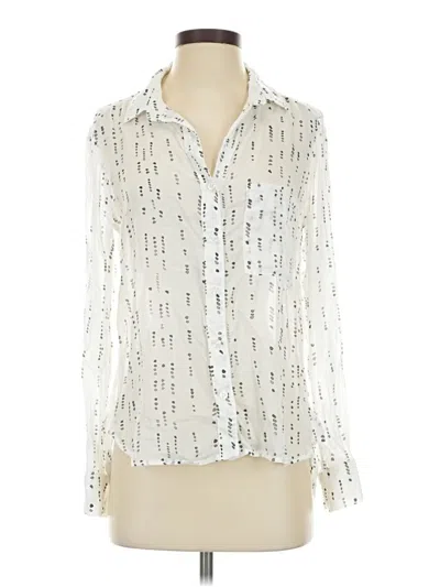 Pre-owned Bella Dahl Long Sleeve Blouse In Ivory