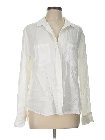 Pre-owned Bella Dahl Long Sleeve Blouse In Ivory