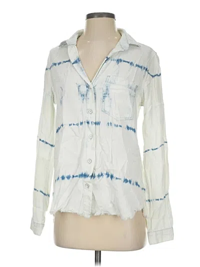 Pre-owned Bella Dahl Long Sleeve Blouse In Ivory