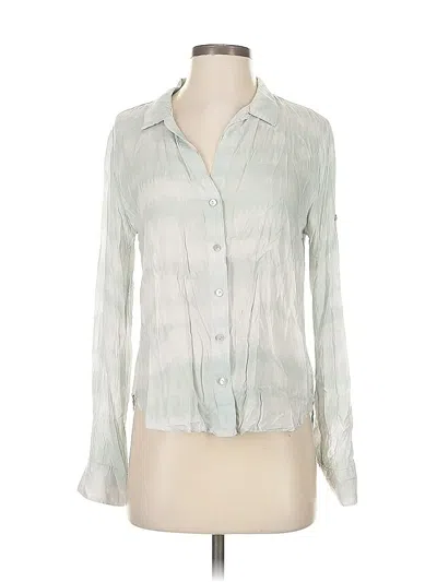 Pre-owned Bella Dahl Long Sleeve Blouse In Silver