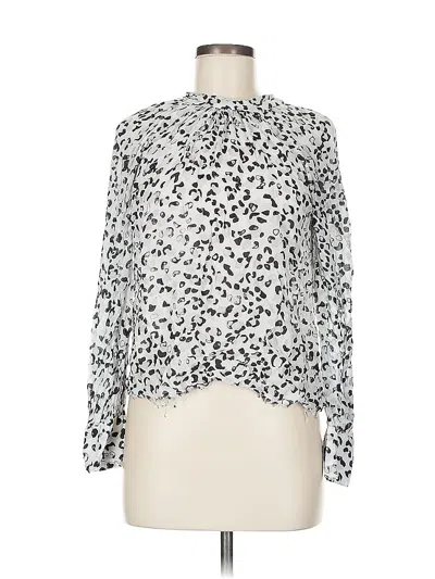 Pre-owned Bella Dahl Long Sleeve Blouse In Silver