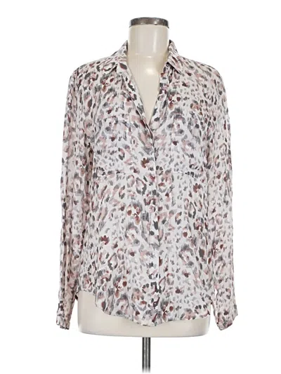 Pre-owned Bella Dahl Long Sleeve Blouse In Silver