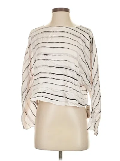 Pre-owned Bella Dahl Long Sleeve Blouse In Silver