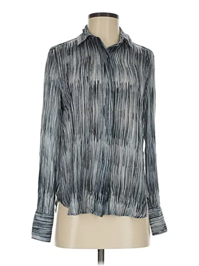 Pre-owned Bella Dahl Long Sleeve Blouse In Silver