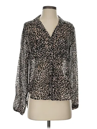 Pre-owned Bella Dahl Long Sleeve Blouse In Tan