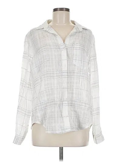 Pre-owned Bella Dahl Long Sleeve Blouse In White