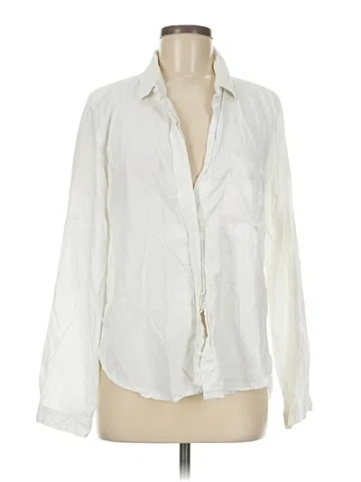 Pre-owned Bella Dahl Long Sleeve Blouse In White