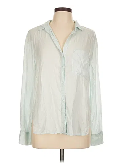 Pre-owned Bella Dahl Long Sleeve Blouse In White